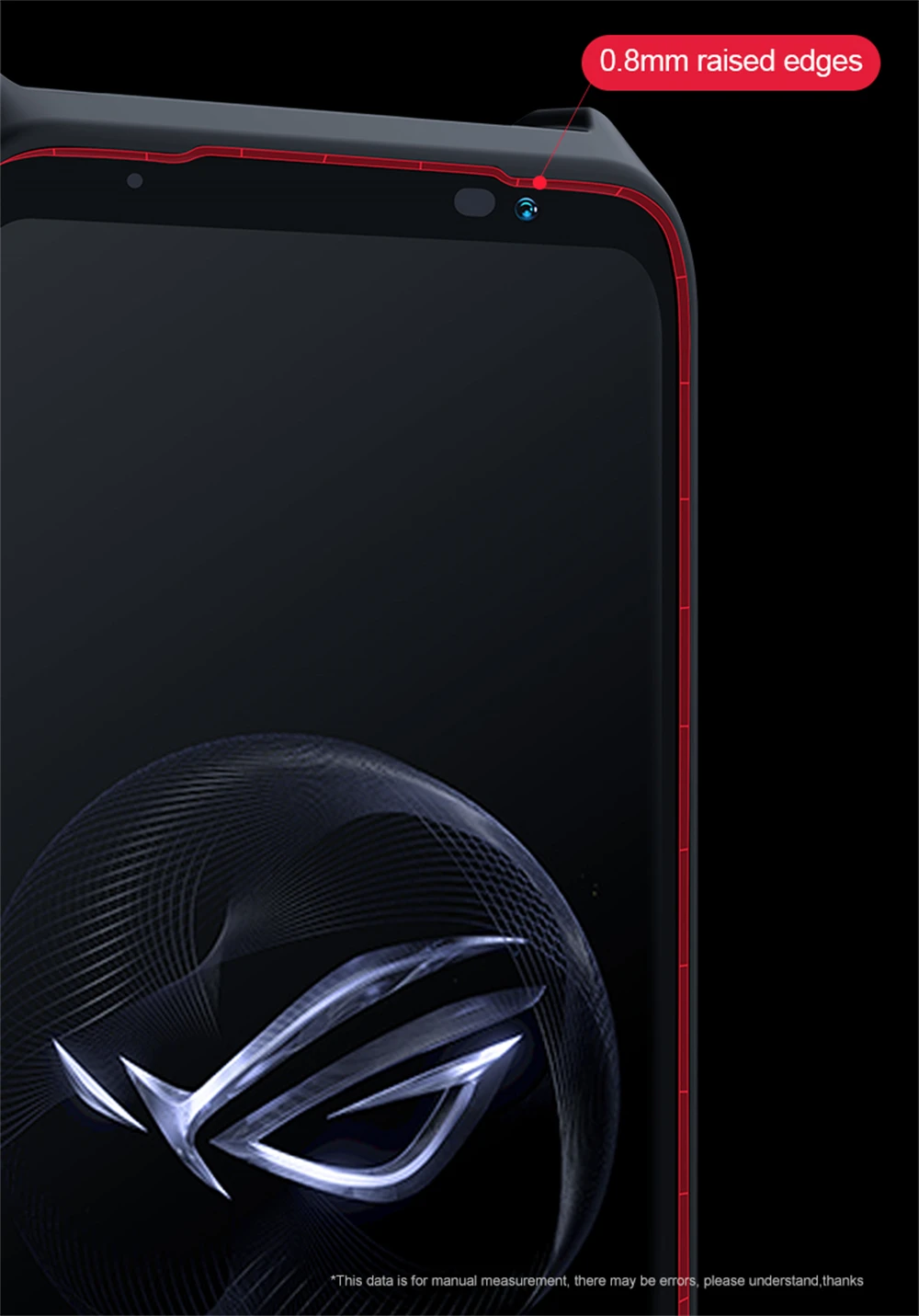 ASUS ROG Phone Case 7 6 Pro Phone 7 Ultimate Jacketing PC&TPU Airbags Shockproof Shell,Back Transparent Lens Protection Cover