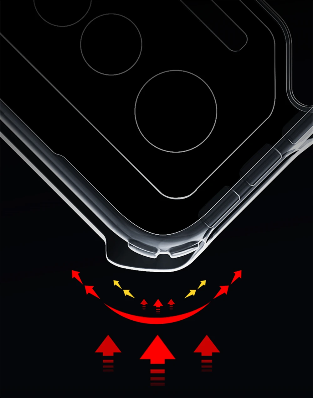 ASUS ROG Phone Case 7 6 Pro Phone 7 Ultimate Jacketing PC&TPU Airbags Shockproof Shell,Back Transparent Lens Protection Cover