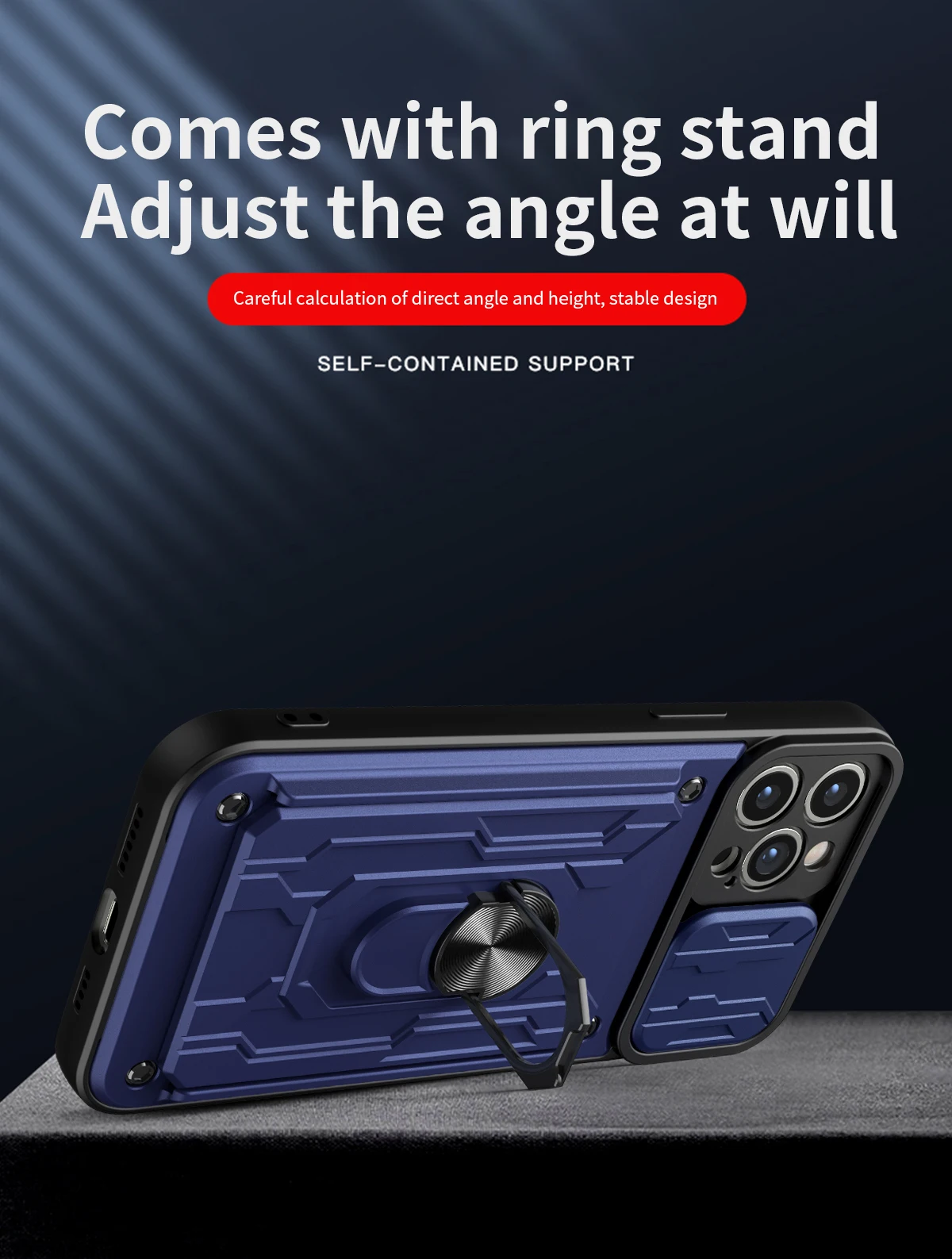 Hidden Slide Card Slot Lens Protective Case For iPhone 17 16 15 14 13 Pro Max 12 11 XR XS MAX 8 7 Plus SE 2022 Magnet Ring Cases