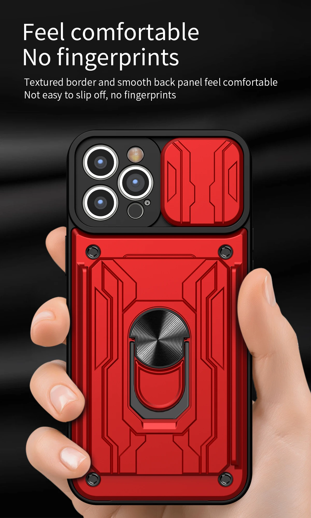 Hidden Slide Card Slot Lens Protective Case For iPhone 17 16 15 14 13 Pro Max 12 11 XR XS MAX 8 7 Plus SE 2022 Magnet Ring Cases