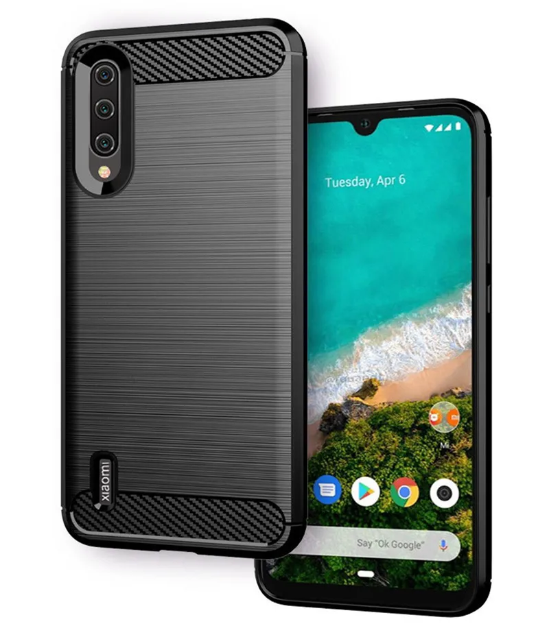 For Xiaomi A3 Mi A3 Case Soft Silicone Protective Back Cover for xaomi mia3 mi a3 Carbon Fiber Soft Phone Cases Coque Fundas
