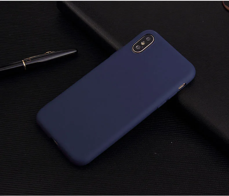 Candy Color Cover Case For iphone X XR XS XS Max Simple Solid Color Ultrathin Soft TPU case