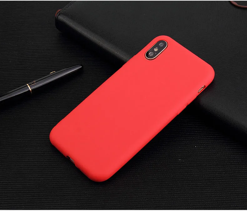 Candy Color Cover Case For iphone X XR XS XS Max Simple Solid Color Ultrathin Soft TPU case