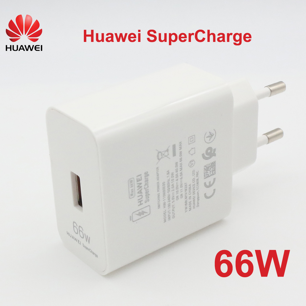 Original HUAWEI 66W Super Charge Quick USB Wall Charger Travel Charge 6A Type C Cable for Mate 50 40 30 P40 Pro Nova8 P 60 50 40
