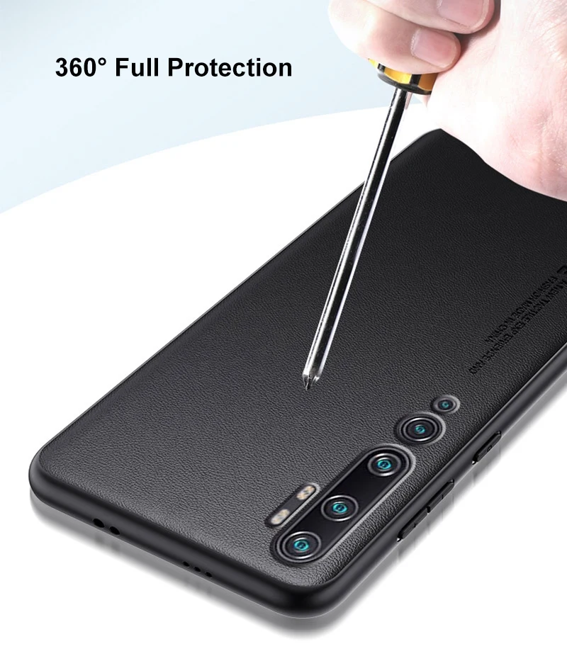 Luxury PU Leather Case For Xiaomi Mi Note 10 Pro Note10 Back Cover Matte Silicone Protection Phone Case For Xiaomi Mi CC9 Pro