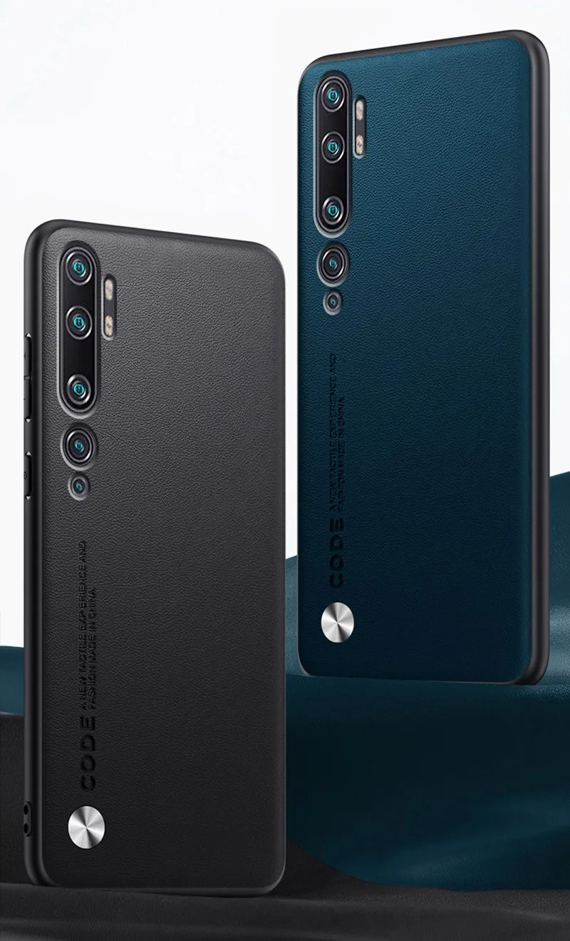 Luxury PU Leather Case For Xiaomi Mi Note 10 Pro Note10 Back Cover Matte Silicone Protection Phone Case For Xiaomi Mi CC9 Pro