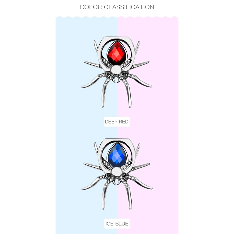 Mobile Spider Ring Phone Holder Luxury Diamond Cell Phone Finger Grip Holder for IPhone 360 Phone Expanding Stand Finger Holder