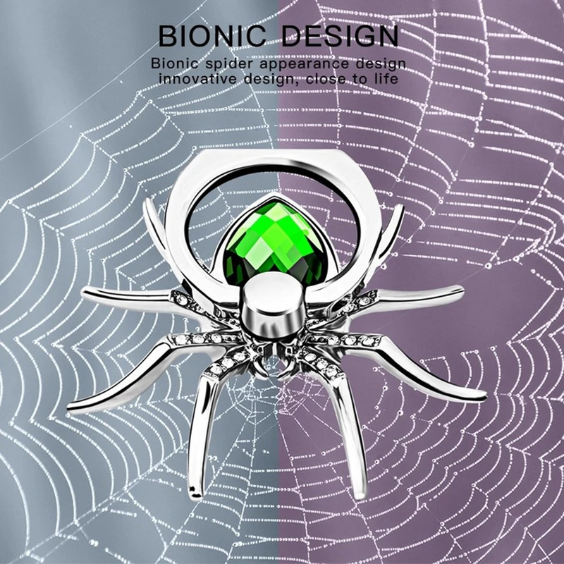 Mobile Spider Ring Phone Holder Luxury Diamond Cell Phone Finger Grip Holder for IPhone 360 Phone Expanding Stand Finger Holder