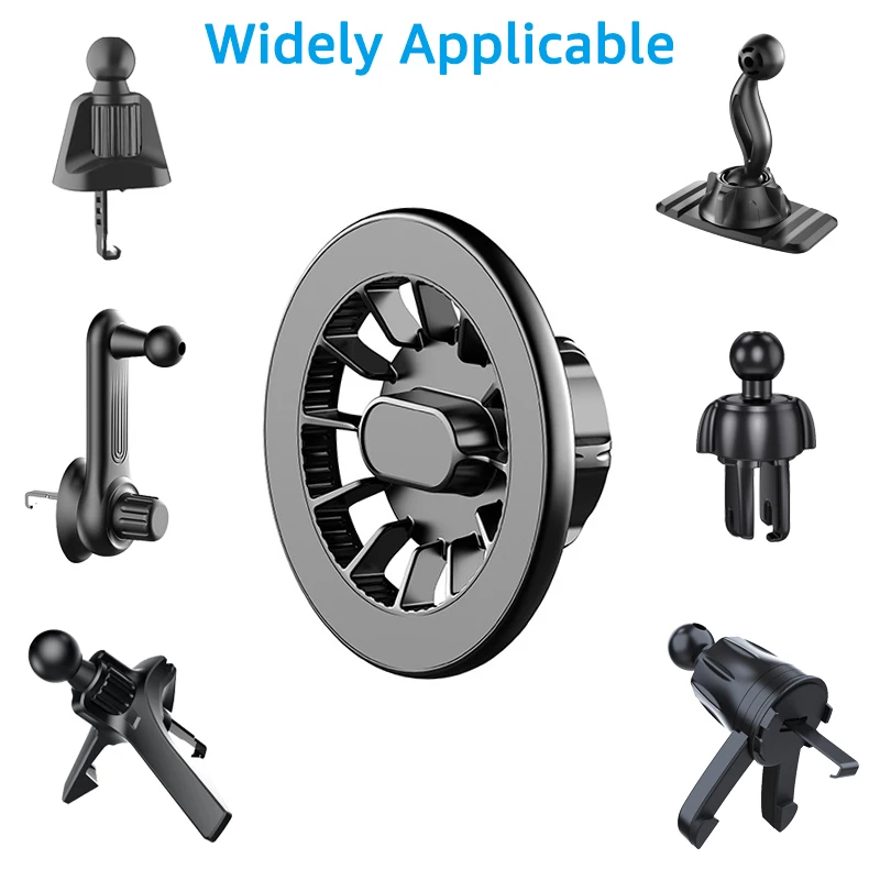 360 Degree Rotation Magnetic Car Phone Holder Ring for MagSafe Mount Universal Magnet Car Mobile Phone Bracket Accessories 17mm