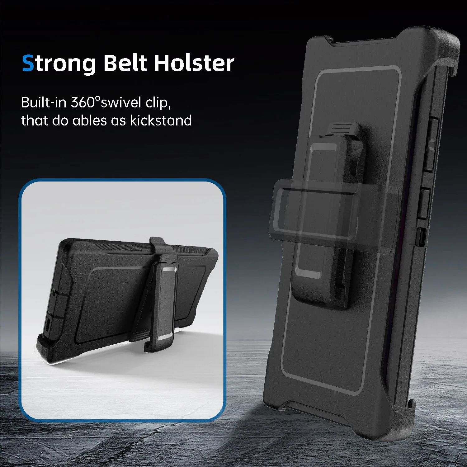 3 IN 1 For Samsung Galaxy S24 S23 S22 S21 S20 ULTRA S10 Plus Note 20 10 9 8 Heavy Duty Shockproof Armor +Belt CliP Phone Case