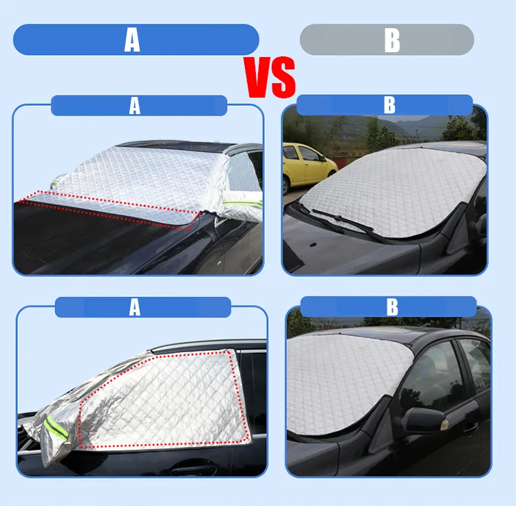 Car Snow Cover Extra Large Windshield Side Window Protector Covers For Snow Ice Sun Shade Dust Frost Freezing Accessories