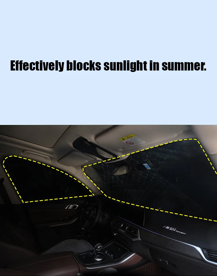 Car Snow Cover Extra Large Windshield Side Window Protector Covers For Snow Ice Sun Shade Dust Frost Freezing Accessories