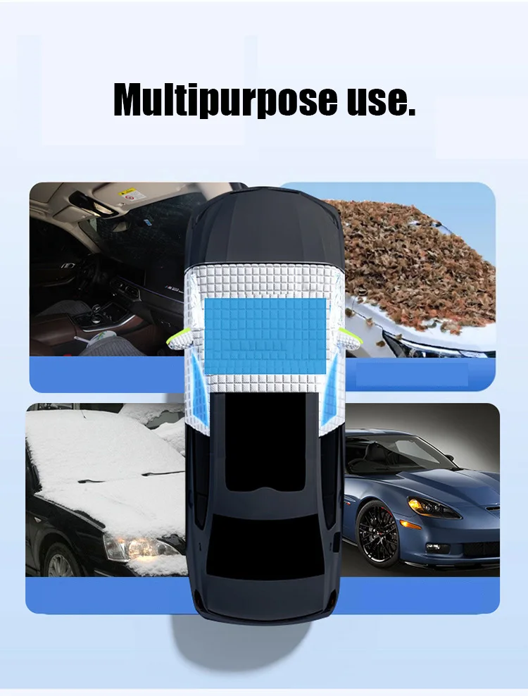 Car Snow Cover Extra Large Windshield Side Window Protector Covers For Snow Ice Sun Shade Dust Frost Freezing Accessories