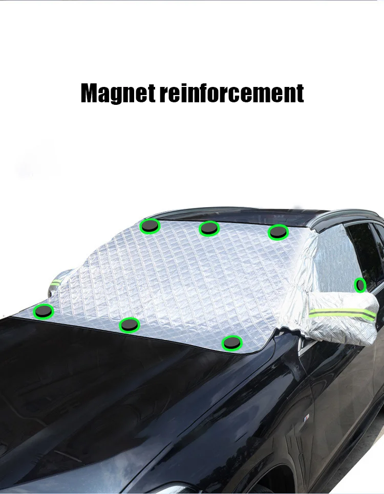 Car Snow Cover Extra Large Windshield Side Window Protector Covers For Snow Ice Sun Shade Dust Frost Freezing Accessories