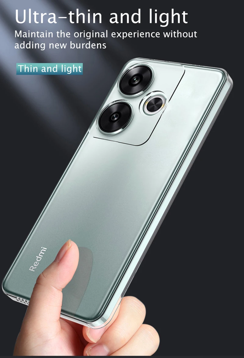 For Xiaomi Poco F6 F5 F4 F3 X6 X5 X4 X3 GT M6 M4 M3 Pro 4G 5G Silicone Case Shockproof Clear Cover Ultra Thin Soft Clear Shell