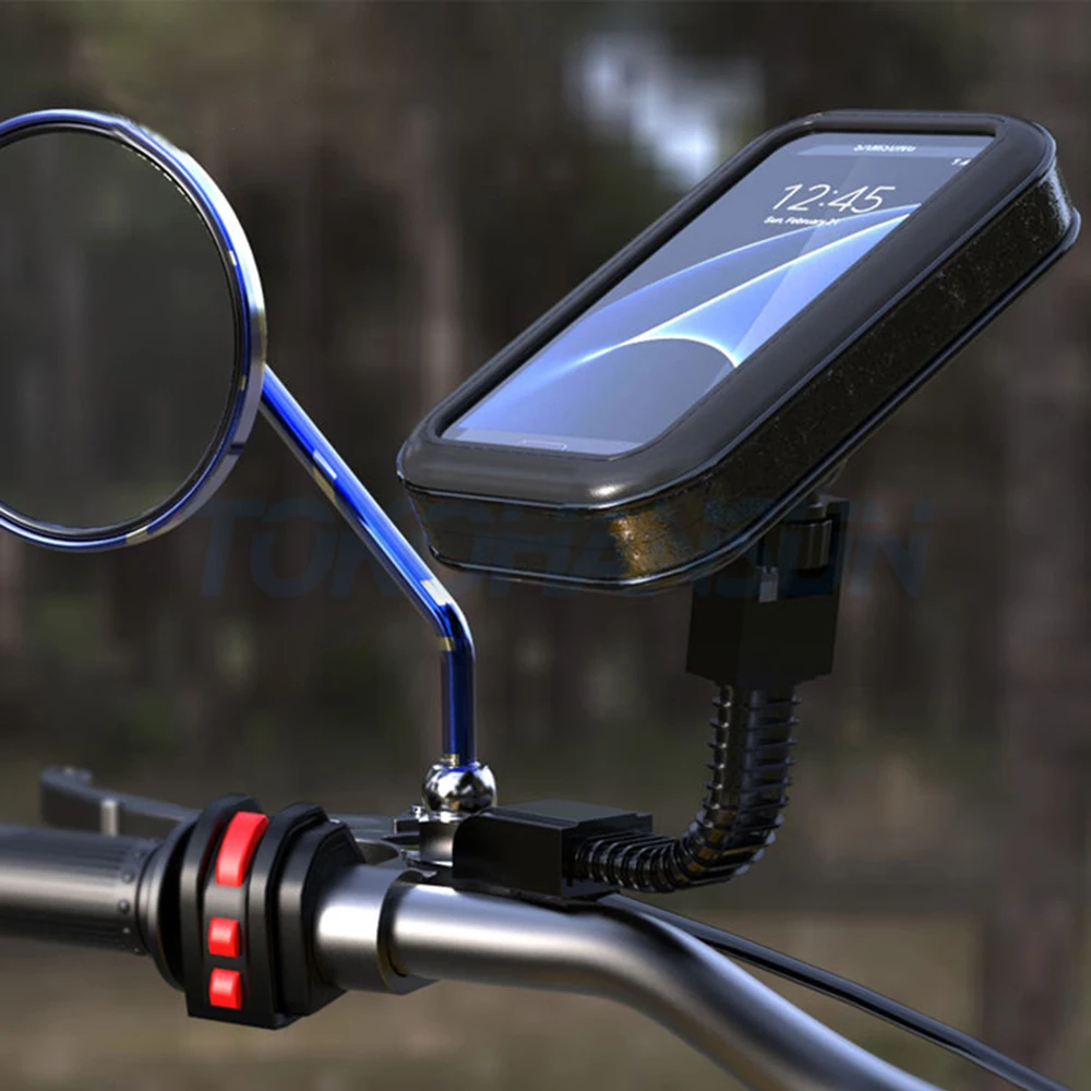 Waterproof Motorcycle Phone Holder Support Telephone Mobile Stand for Moto Support for iPhone 11 Universal Bike Mobile Phone Sup