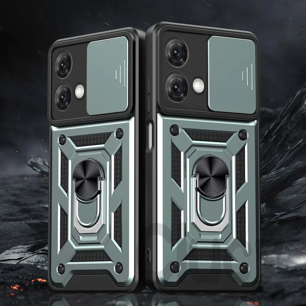 For Motorola Mote G84 G54 G34 G14 G53 G62 G42 G10 G20 G30 E22i E20 E30 E40 Case Slide Camera Shockproof Armor Protect Cover