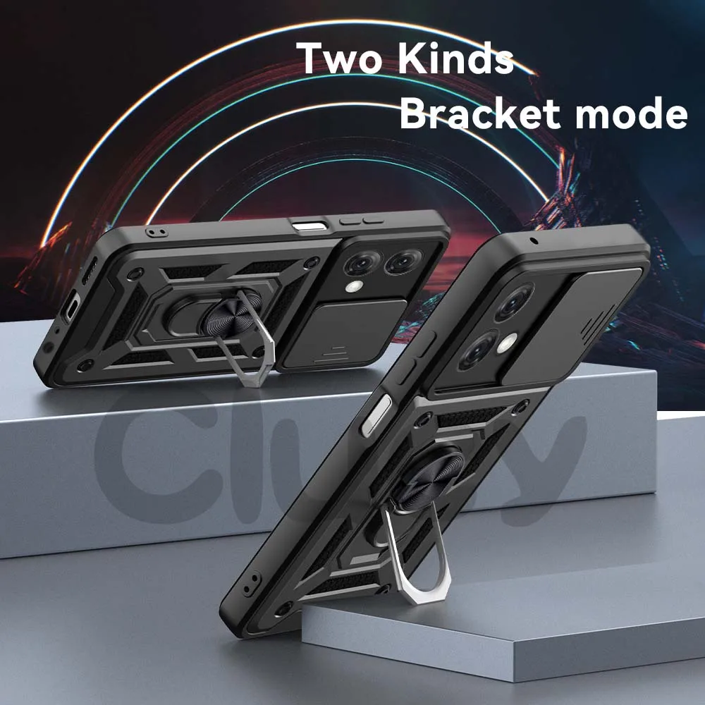 For Motorola Mote G84 G54 G34 G14 G53 G62 G42 G10 G20 G30 E22i E20 E30 E40 Case Slide Camera Shockproof Armor Protect Cover