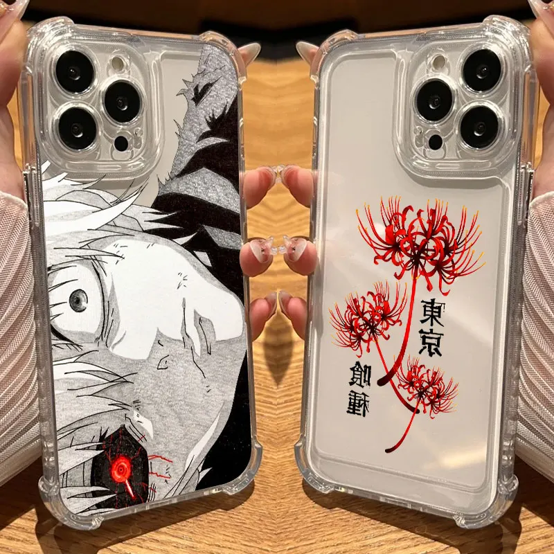 Tokyos Anime Ghouls Hot Phone Case Clear For iPhone 17 16 14 15 11 12 13 Pro Max 16E 16 Plus 17Air Soft Shockproof Silicon Cover
