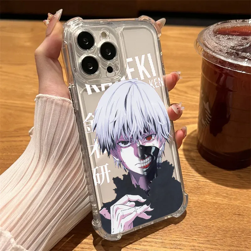 Tokyos Anime Ghouls Hot Phone Case Clear For iPhone 17 16 14 15 11 12 13 Pro Max 16E 16 Plus 17Air Soft Shockproof Silicon Cover
