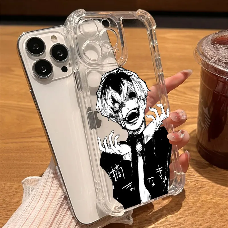 Tokyos Anime Ghouls Hot Phone Case Clear For iPhone 17 16 14 15 11 12 13 Pro Max 16E 16 Plus 17Air Soft Shockproof Silicon Cover