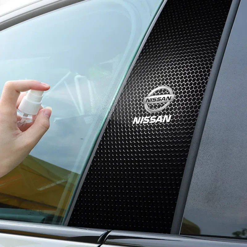 Car Emblem Center Pillar Sticker Auto Door Decorative Stickers For Nissan Tiida Sylphy Teana X Trail T30 T32 Almera Qashqai J10