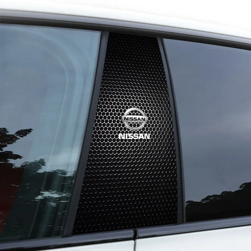 Car Emblem Center Pillar Sticker Auto Door Decorative Stickers For Nissan Tiida Sylphy Teana X Trail T30 T32 Almera Qashqai J10