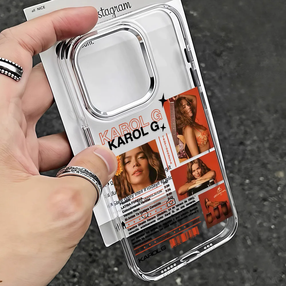 Singer K-karol G Tropicoquetas Phone Case For IPhone 17 16e 16 15 14 13 12 11 Mini Pro Max X XR XSMAX 8 7 Air Plus Soft Cover