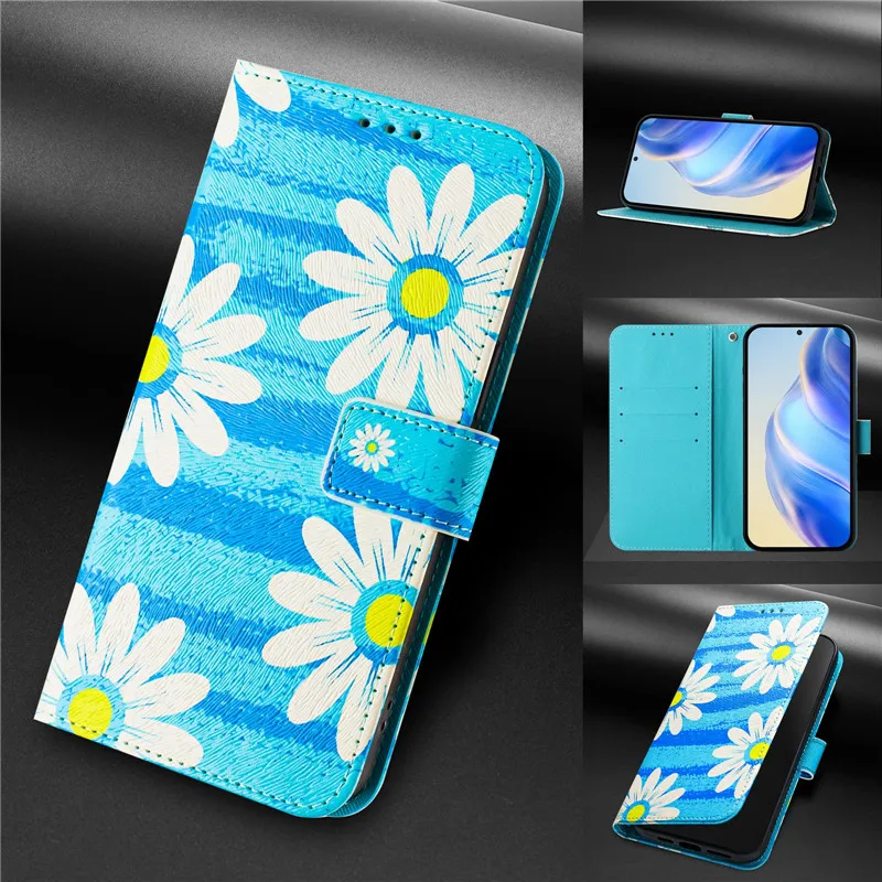 Retro Flower Design Wallet Leather Case For OPPO Reno13 F FS Reno 13F 4G 13 Pro 5G Reno13F Coque Magnetic Flip Cover Phone Bags