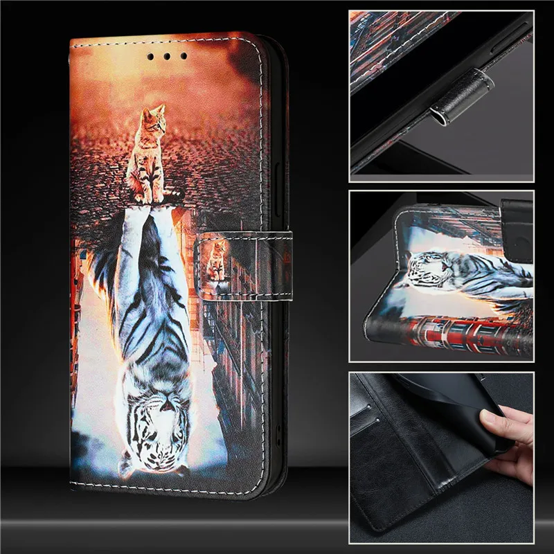 Retro Flower Design Wallet Leather Case For OPPO Reno13 F FS Reno 13F 4G 13 Pro 5G Reno13F Coque Magnetic Flip Cover Phone Bags