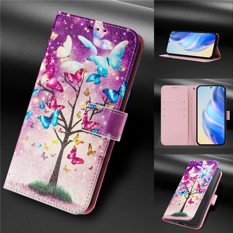 Retro Flower Design Wallet Leather Case For OPPO Reno13 F FS Reno 13F 4G 13 Pro 5G Reno13F Coque Magnetic Flip Cover Phone Bags