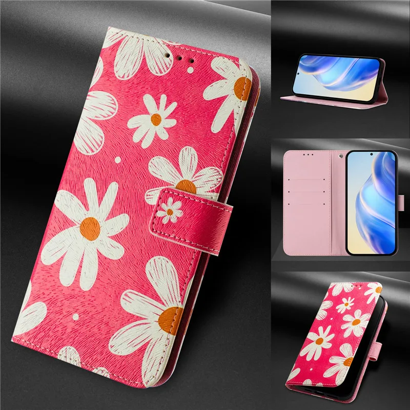 Retro Flower Design Wallet Leather Case For OPPO Reno13 F FS Reno 13F 4G 13 Pro 5G Reno13F Coque Magnetic Flip Cover Phone Bags