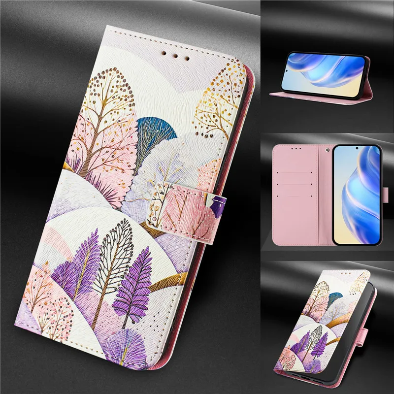 Retro Flower Design Wallet Leather Case For OPPO Reno13 F FS Reno 13F 4G 13 Pro 5G Reno13F Coque Magnetic Flip Cover Phone Bags
