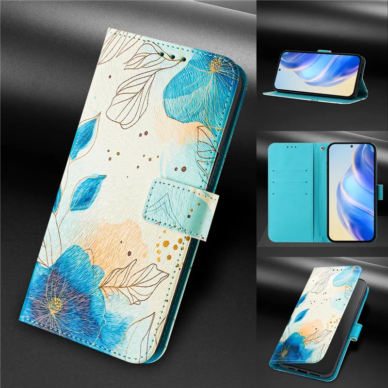 Retro Flower Design Wallet Leather Case For OPPO Reno13 F FS Reno 13F 4G 13 Pro 5G Reno13F Coque Magnetic Flip Cover Phone Bags