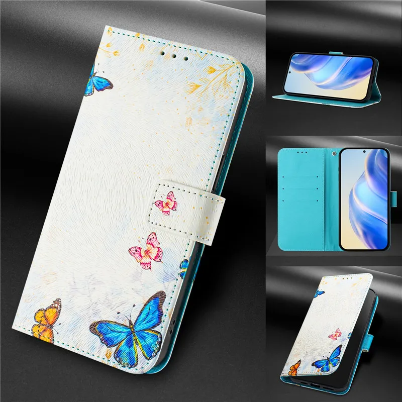 Retro Flower Design Wallet Leather Case For OPPO Reno13 F FS Reno 13F 4G 13 Pro 5G Reno13F Coque Magnetic Flip Cover Phone Bags
