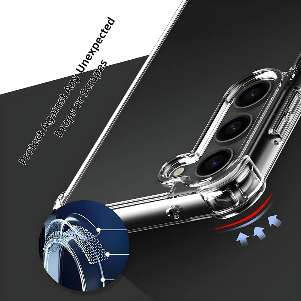 Acrylic Hybrid Hard Back Cover Case For Samsung Galaxy A17 A07 A56 A36 A16 A55 A35 A15 A54 A14 4g 5g Clear Shockproof Soft Shell