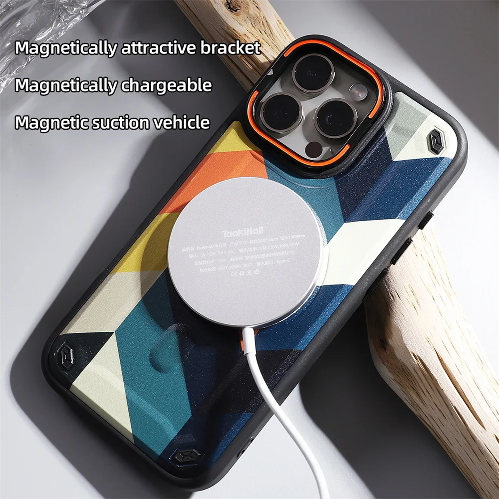 Camouflage Military Grade Defender Magnetic Case for iPhone 17 Pro Max/16 Plus/15/14/13/12/11 Hybrid Camping Cover