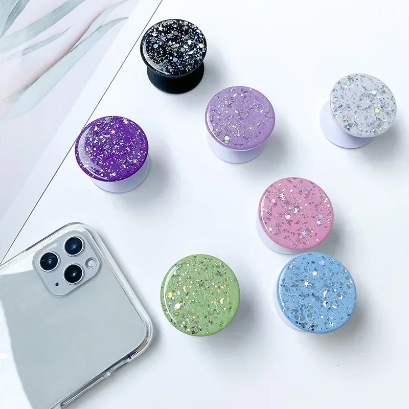 Pop Grip 3D Finger Phone Holder Grips Tok Sockets Starry Sky Glitter Drop Glue Mobile Phone and Tablet Universal Lazy Holder