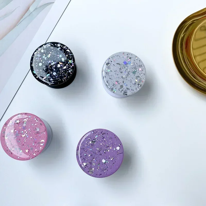 Pop Grip 3D Finger Phone Holder Grips Tok Sockets Starry Sky Glitter Drop Glue Mobile Phone and Tablet Universal Lazy Holder