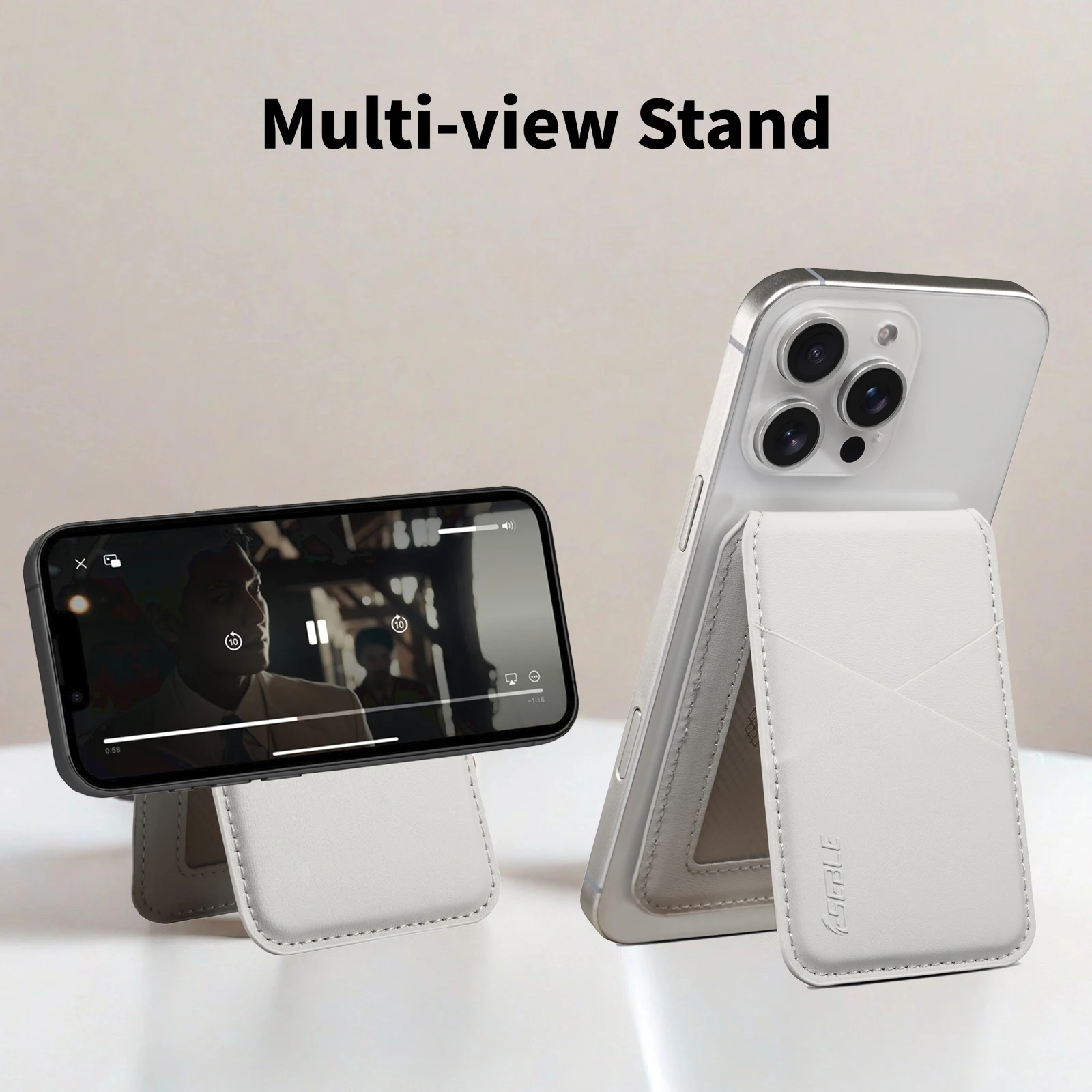 Detachable Leather Wallet Magnetic Phone Holder For Magsafe iPhone 17 Air 16 15 14 Plus 13 12 Pro Max Stand Bank ID Card Cover