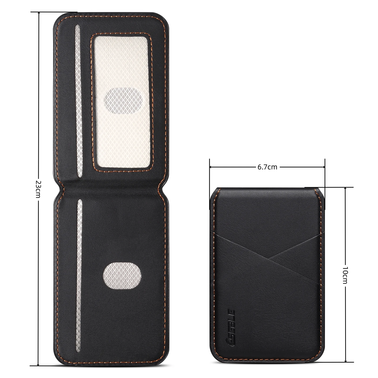 Detachable Leather Wallet Magnetic Phone Holder For Magsafe iPhone 17 Air 16 15 14 Plus 13 12 Pro Max Stand Bank ID Card Cover