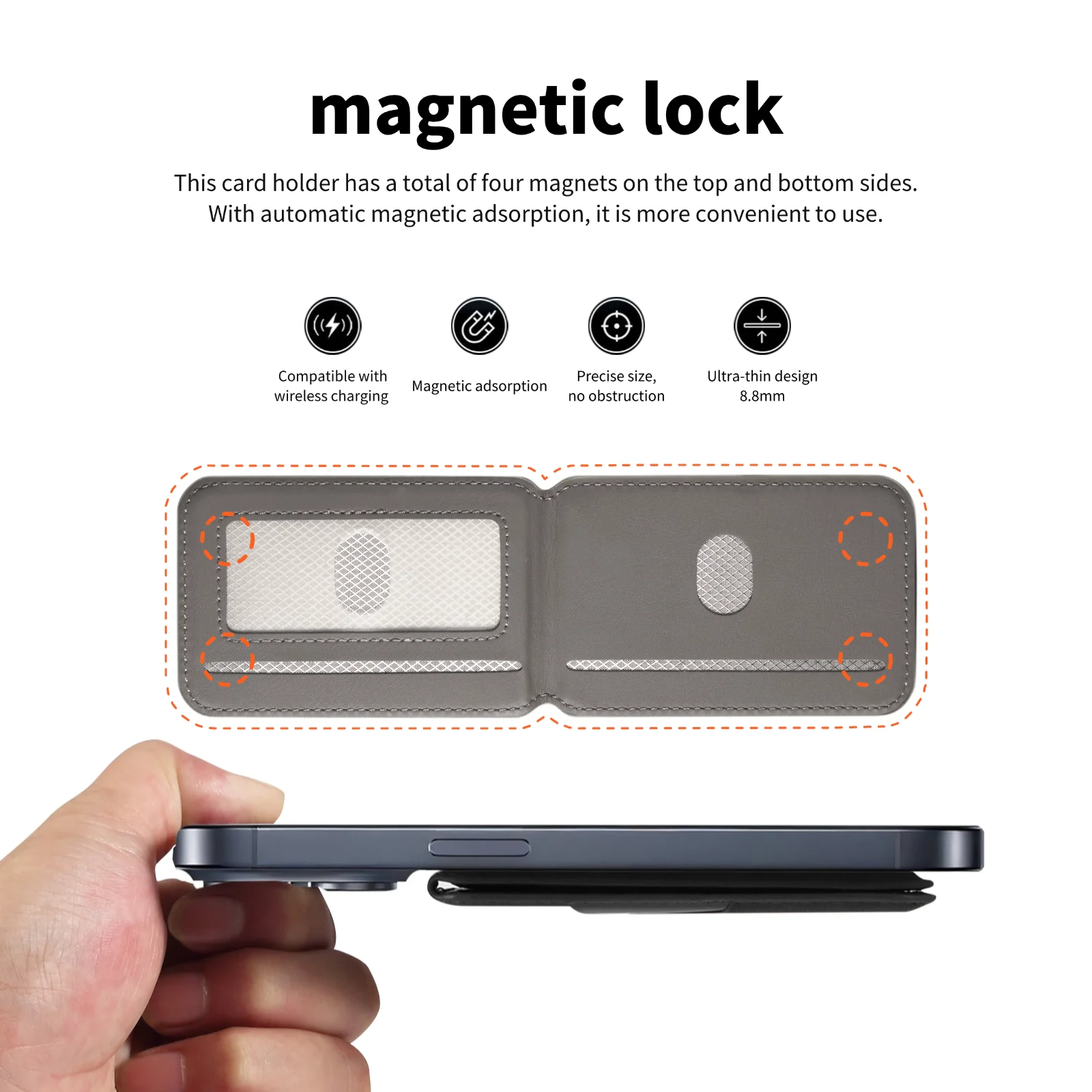 Detachable Leather Wallet Magnetic Phone Holder For Magsafe iPhone 17 Air 16 15 14 Plus 13 12 Pro Max Stand Bank ID Card Cover