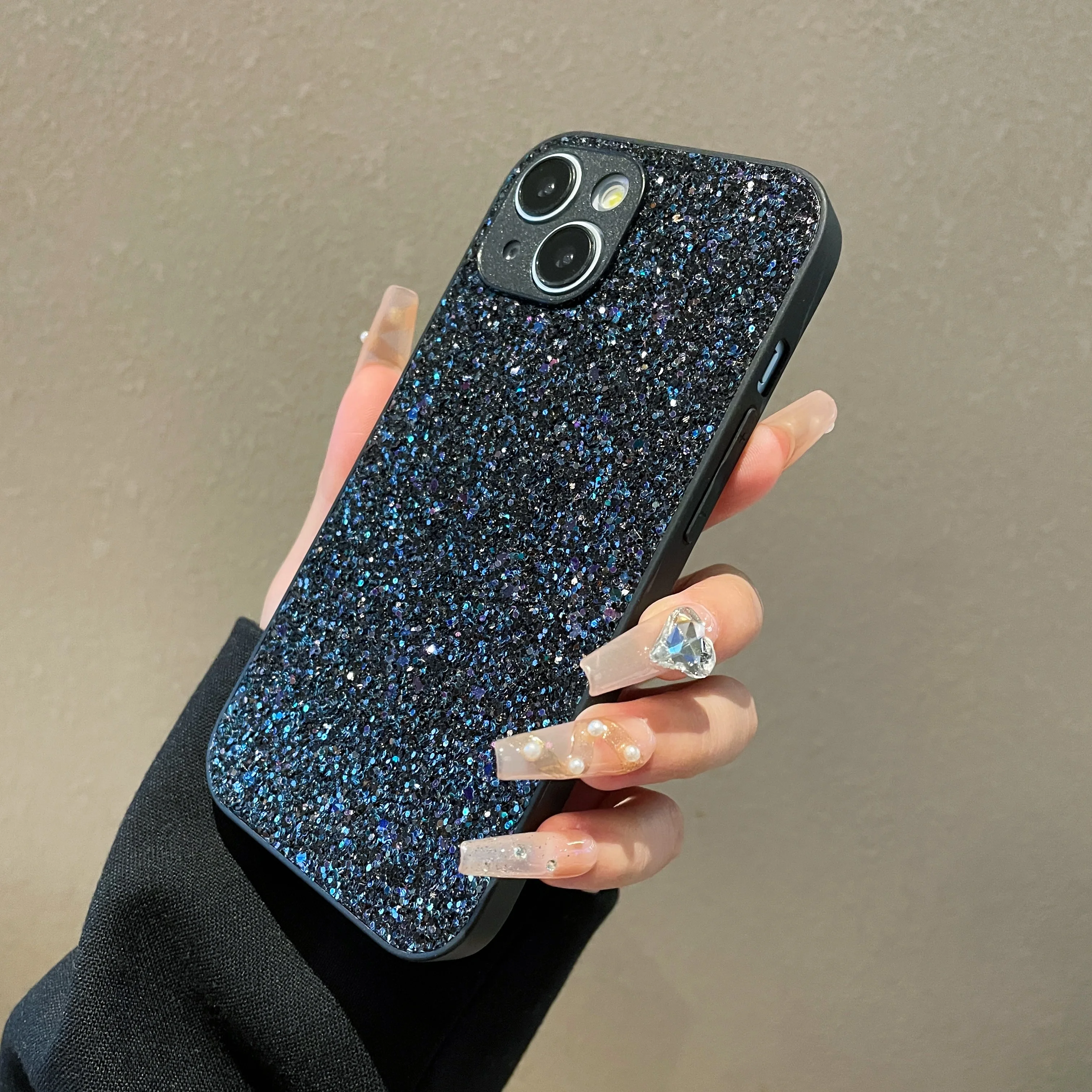 Luxurious Shiny Diamond Rhinestone Glitter for iPhone 17 16 15 14 13 12 11 Pro Max Plus XR 17Air 16E Cover Protective Shell