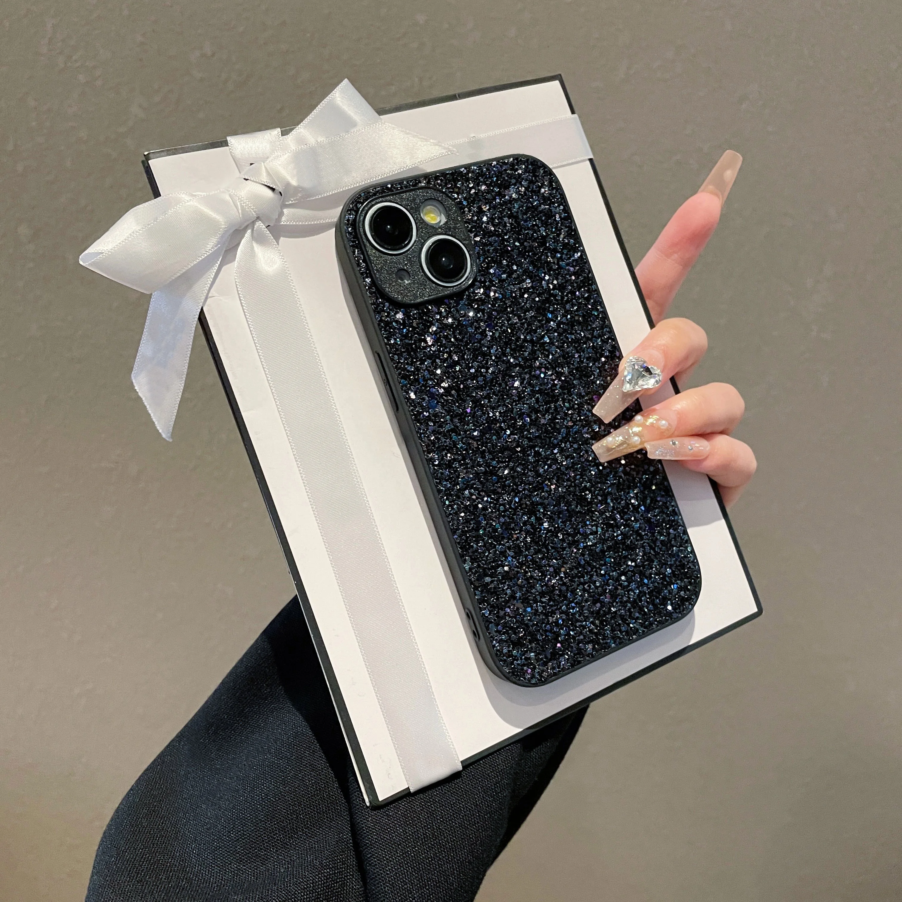 Luxurious Shiny Diamond Rhinestone Glitter for iPhone 17 16 15 14 13 12 11 Pro Max Plus XR 17Air 16E Cover Protective Shell