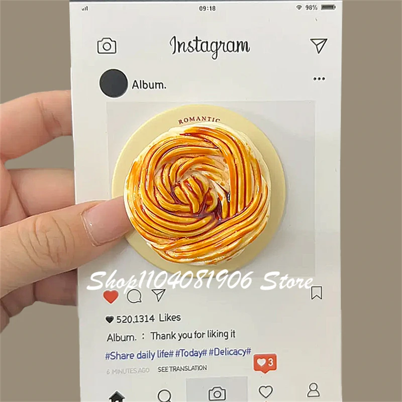 Korean Cute 3D Egg Noodles Magnetic Holder Phone Griptok Grip Tok Stand Support For iPhone 16 For Magsafe Accessories Smart Tok