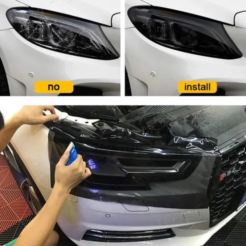 1/2/3/15M Ppf Self-healing TPU Car Headlight Anti Scratches Wrap Film Protective Car Taillights Film
