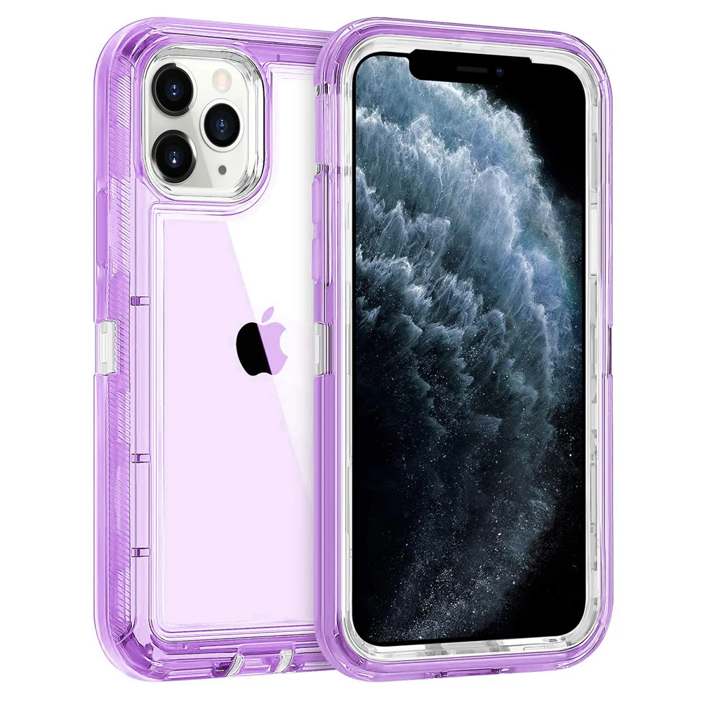 Military Level Heavy Duty Hard Case For iPhone 15 13 11 14 16Pro Max MINI XR XSMAX SE 6 7 8Plus 3IN1Transparent Shockproof Cases