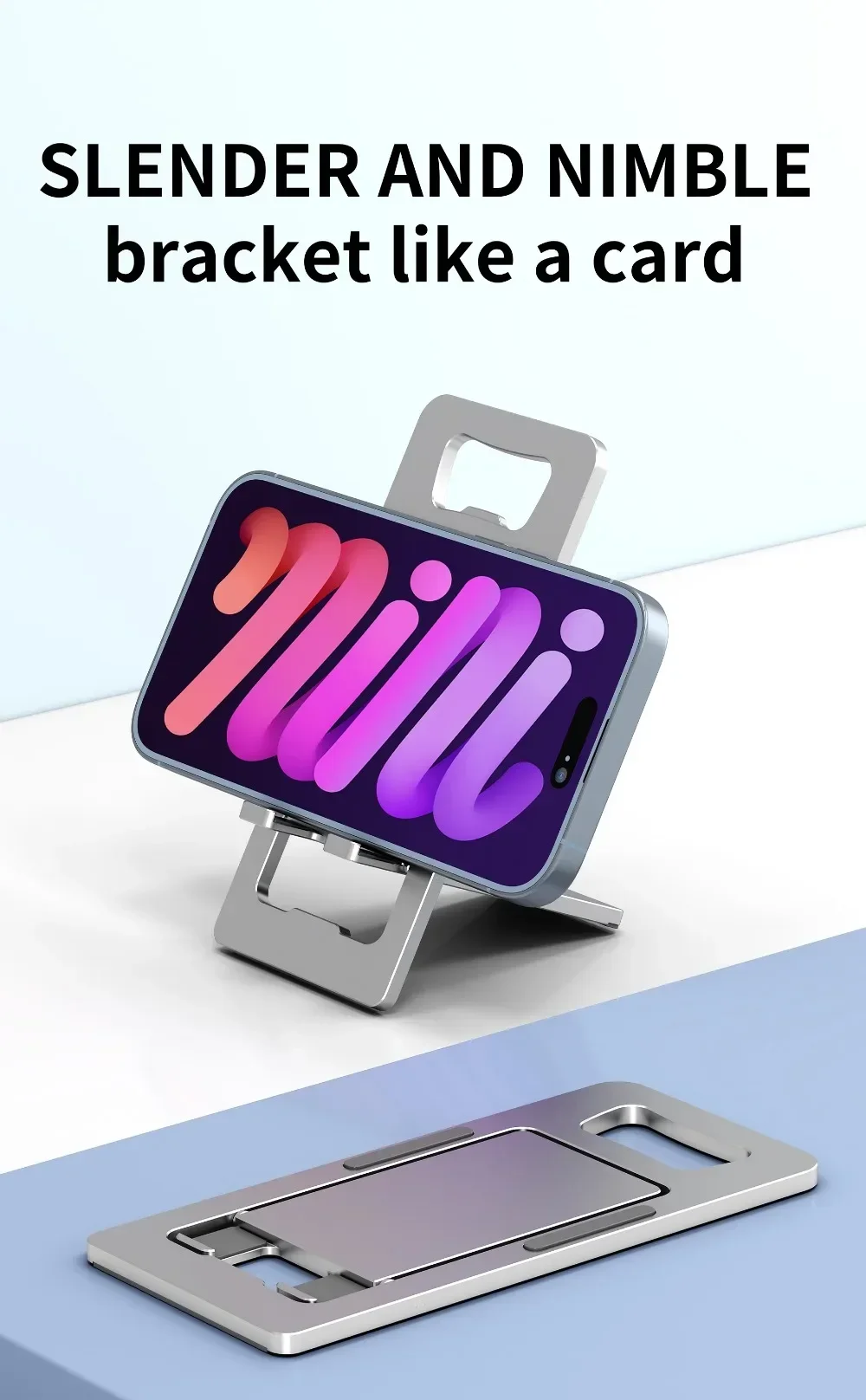 Aluminum Desk Mobile Phone Holder For iPhone Pro/Max/Mini Metal Adjustable Desktop Tablet Stand