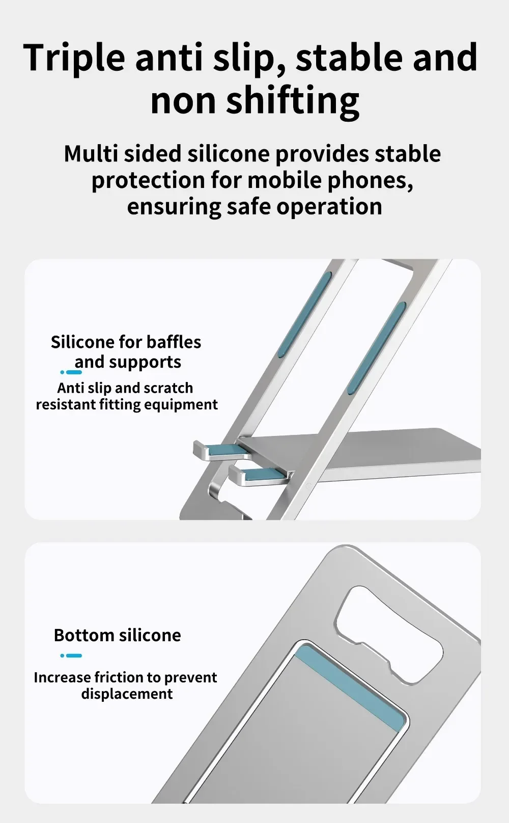 Aluminum Desk Mobile Phone Holder For iPhone Pro/Max/Mini Metal Adjustable Desktop Tablet Stand