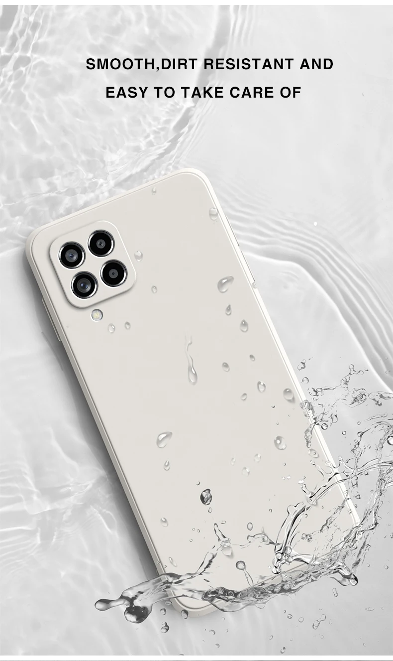 For Samsung A12 Case Samsung Galaxy A12 M12 A22 A42 M32 M42 4G Cover Square Matte Silicone Luxury Classic Phone Cover Funda
